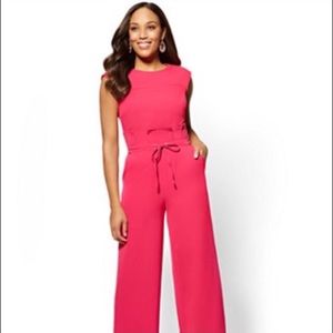 New York & Co Pink Jumpsuit